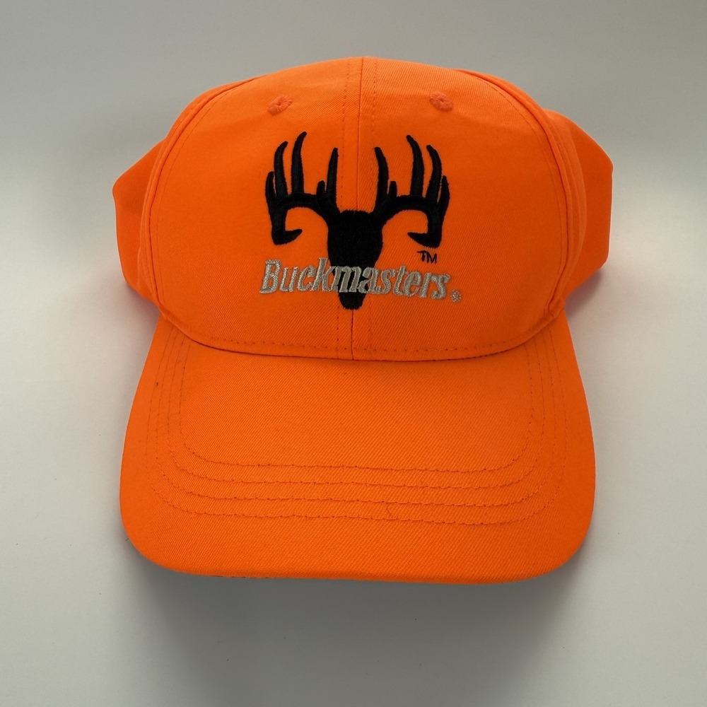 Buckmasters Hunting Strapback Hat Paramount Outdoors Deer Fluorescent Orange O/S